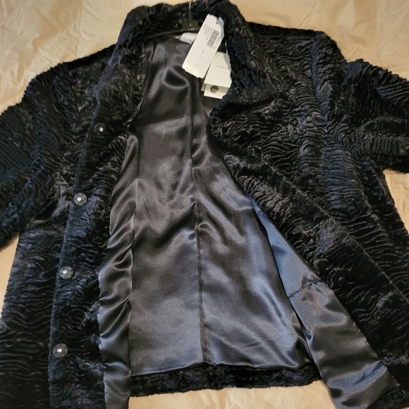 Chico's women's black short light velour jacket wide sleeved size 2 =(large/12) - Picture 8 of 14